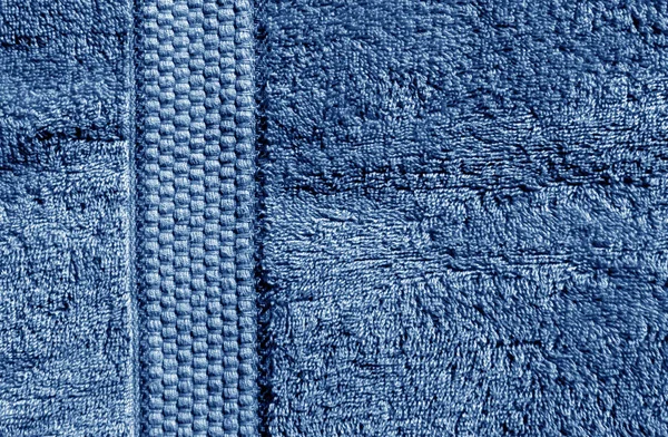 Textura toalha de banho azul . — Fotografia de Stock