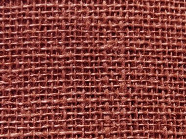Kırmızı renk kendir çuval doku. 