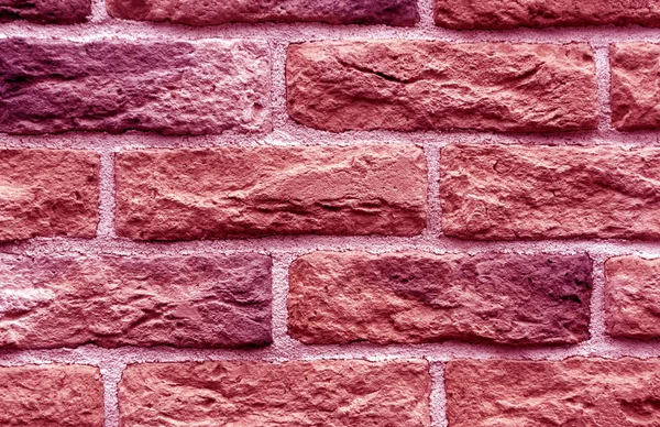 Pink toned brick wall surface. — Stock Photo, Image