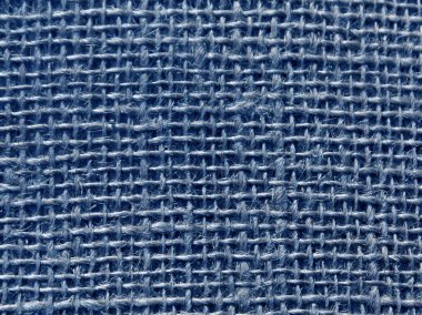 Mavi renk kendir çuval doku. 