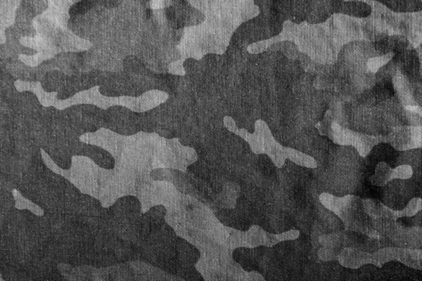 Camouflage uniforme doek patroon in zwart-wit — Stockfoto