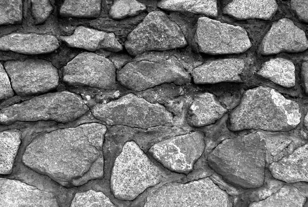 Padrão de parede de pedra preto e branco — Fotografia de Stock