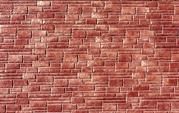 Czerwony kolor cegły stylizowane tekstura ściana. — Zdjęcie stockowe