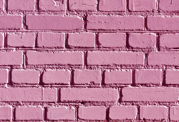 Modèle de mur de briques de couleur rose altérée . — Photo