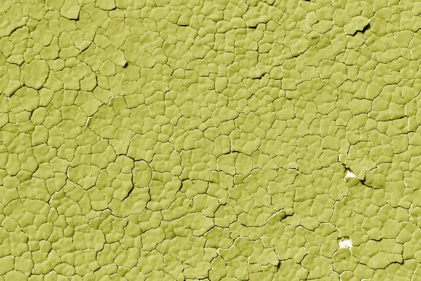 黄色ひびの入った石膏壁パターン. — ストック写真