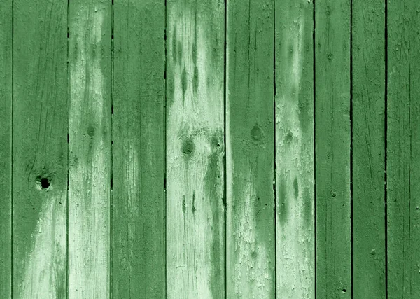 Мокрый зеленый цвет деревянного забора . — стоковое фото