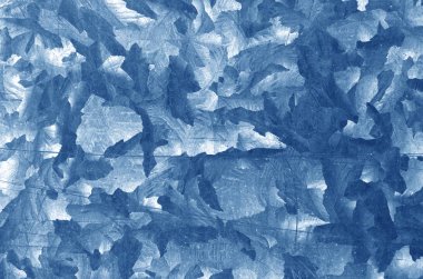 Mavi renk metal plaka desen. 