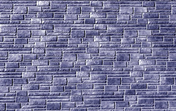 Blue color brick stylized wall pattern. — Stock Photo, Image