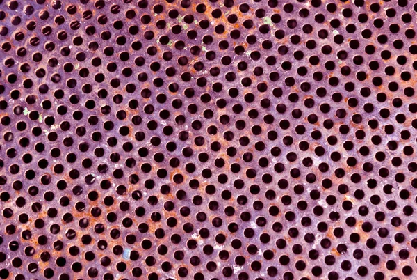 Color metal grid floor pattern.