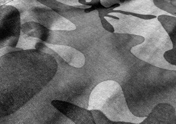 Gris camuflaje textil uniforme primer plano con efecto difuminado . — Foto de Stock
