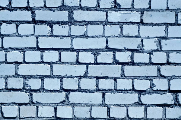 Patrón de pared de ladrillo áspero tonificado azul . — Foto de Stock