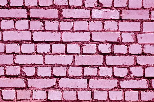 Patrón de pared de ladrillo áspero rosa . —  Fotos de Stock