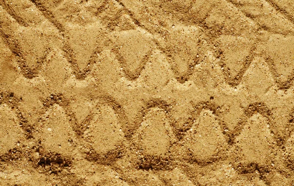 Truck tyre imprint on sand surface. — Stock Photo, Image