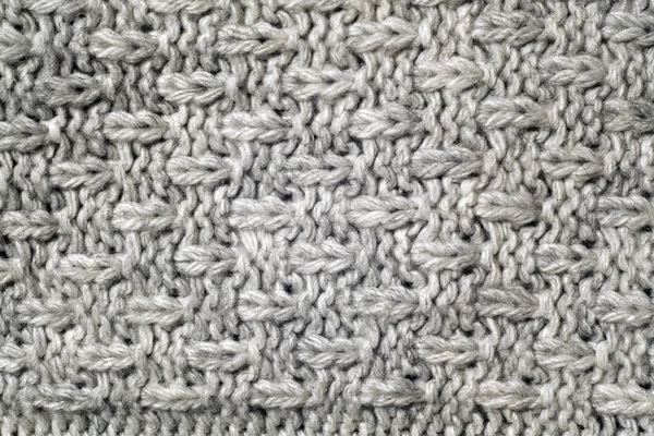 Gray color knitted pattern. — Stock Photo, Image