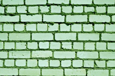Eski yeşil renk tuğla duvar desen. 