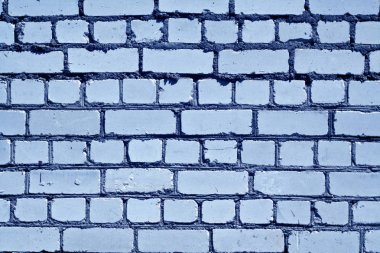 Eski mavi renk tuğla duvar desen. 