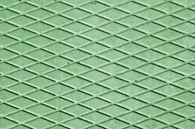 Yeşil renk çimento zemin rhombus desenli. 