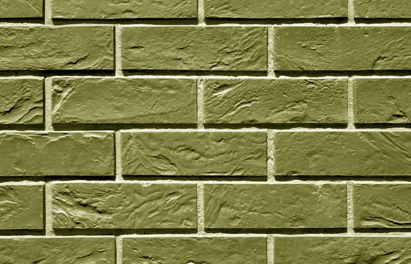 노란 톤된 벽돌 벽 패턴. — 스톡 사진