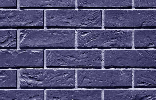 Modře tónovaný cihla zeď vzor. — Stock fotografie
