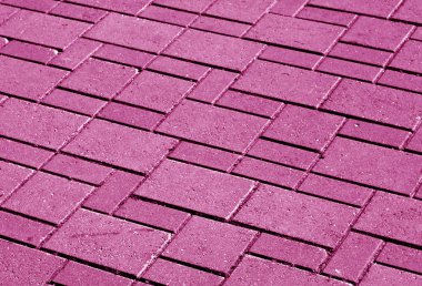 Pembe renkli kaldırım desen ile bulanıklık etkisi. 