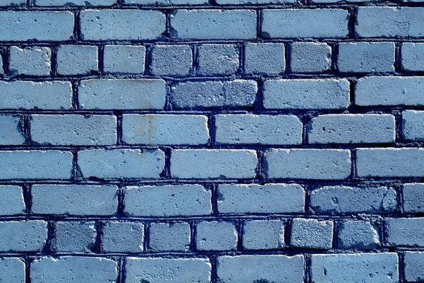 Old rough blue color brick wall pattern. — Stock Photo, Image