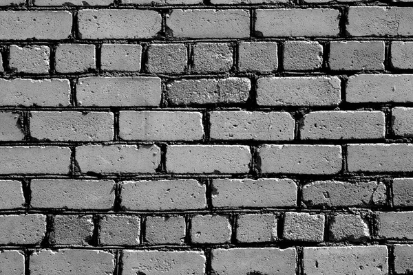 Vieux motif de mur de briques gris rugueux . — Photo