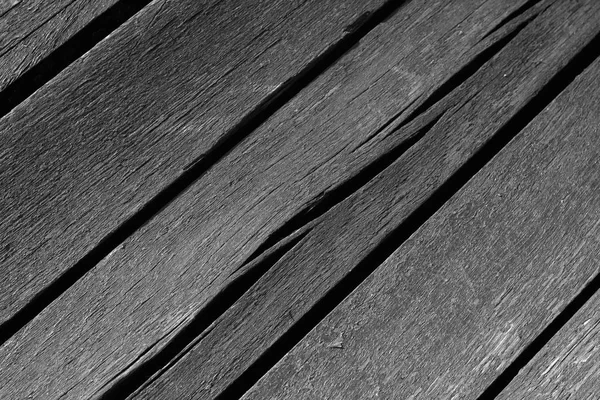 Planches de bois noir et blanc altérées — Photo