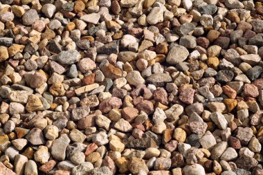 Çakıl taşları yığını. 