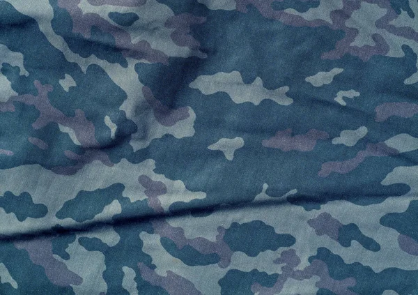 Padrão de pano de camuflagem de cor azul . — Fotografia de Stock