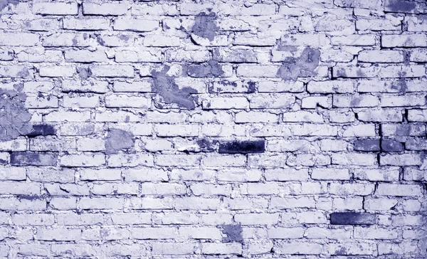 Old weathered brick wall pattern in blue tone — Stock Photo, Image