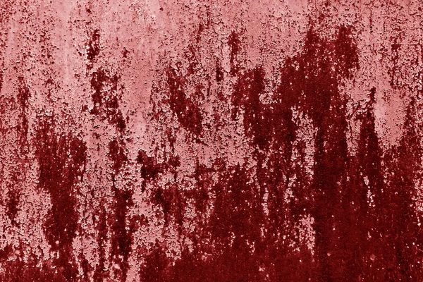 Textura de pared de metal oxidado en tono rojo . — Foto de Stock