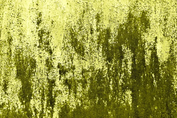 Rostige Metallwandtextur in gelbem Ton. — Stockfoto