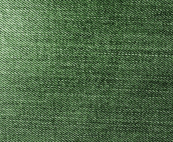 Texture du jean en couleur verte . — Photo