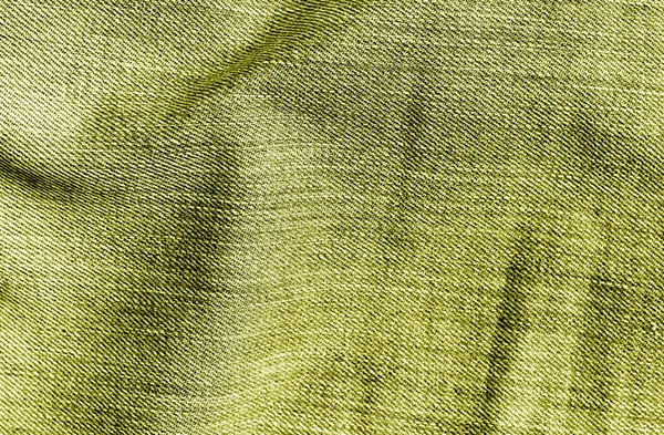 Texture textile Jeans de couleur jaune . — Photo