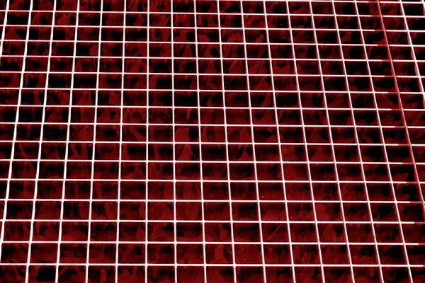 Kovové mřížky textury v červené tón. — Stock fotografie
