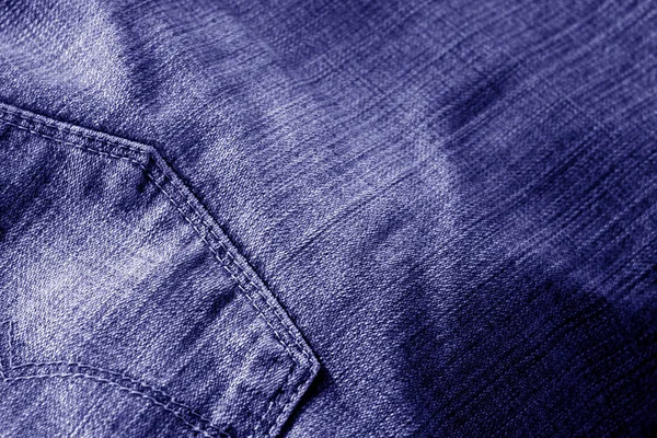 Jeans with pocket with blur effect in blue tone. — Stock Photo, Image