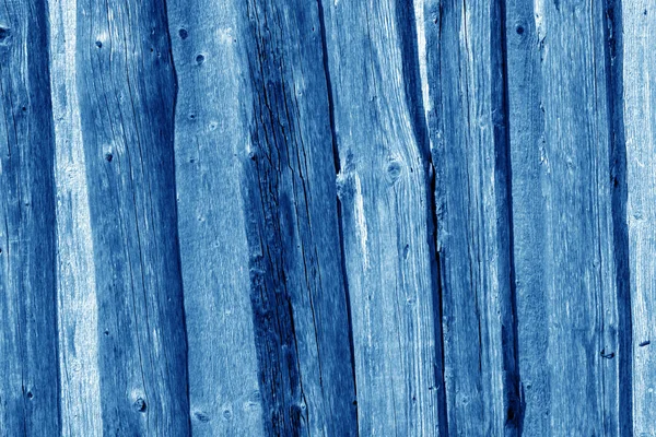 Houten hek patroon in marine blauwe Toon. — Stockfoto