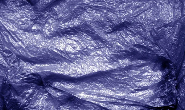 Plastic bag texture in blue tone.