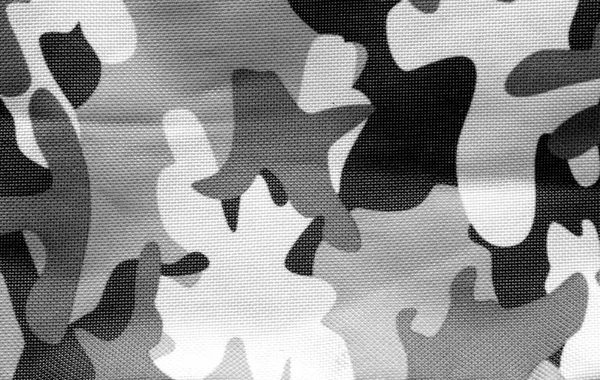 Vojenské jednotný vzor v černé a bílé. — Stock fotografie