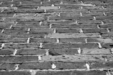 Tuğla duvar doku siyah beyaz.
