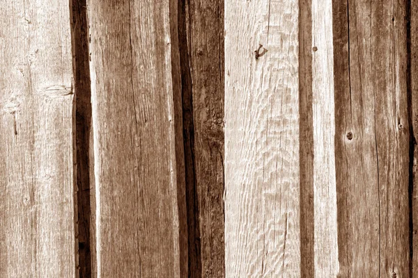 Régi fából készült kerítés mintával, barna színű. — Stock Fotó