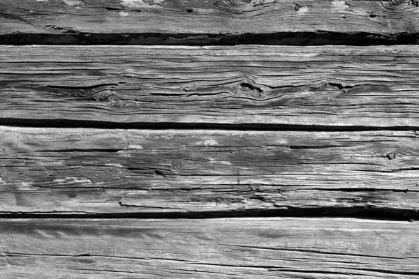 Velhas pranchas de madeira grungy fundo em preto e branco . — Fotografia de Stock
