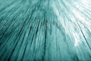 Cyan tonda bulanıklık etkisi olan ahşap tahta dokusu.