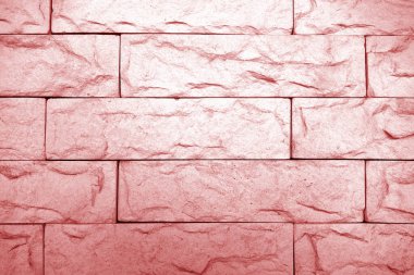 Kırmızı tonda dekoratif tuğla duvar.