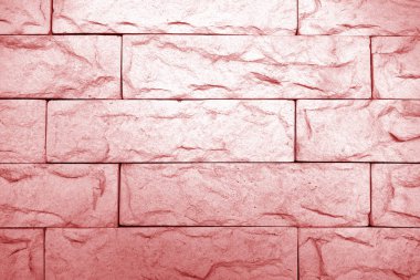 Kırmızı tonda dekoratif tuğla duvar.