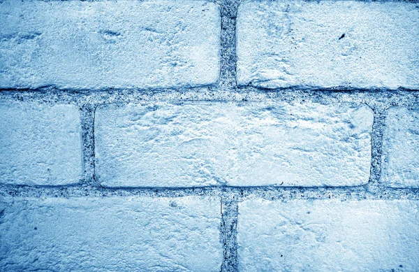 Pattern of brick wall with blur effect in navy blue tone. — Stock Photo, Image