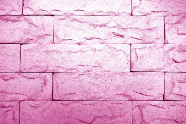 Decorative brick wall in pink tone. — Stock Photo, Image