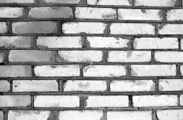 Stary grungy ceglany mur tekstury w czerni i bieli. — Zdjęcie stockowe