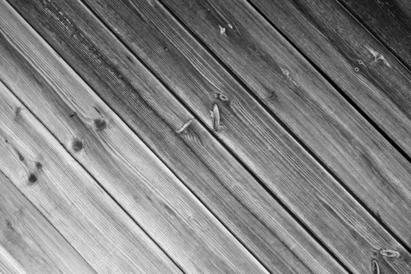 Vieux fond de planches en bois grunge en noir et blanc . — Photo
