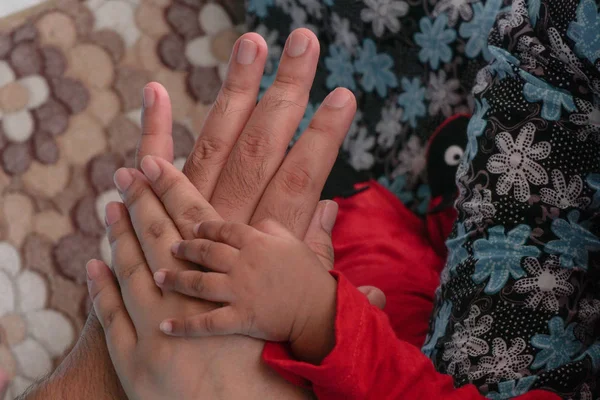 Top View Human Hands — Stock Photo, Image